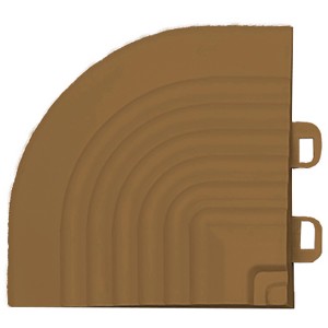 Braunes Florco Kunststoff-Eckteil (4er Pack) für 30x30 cm Klickfliesen.
