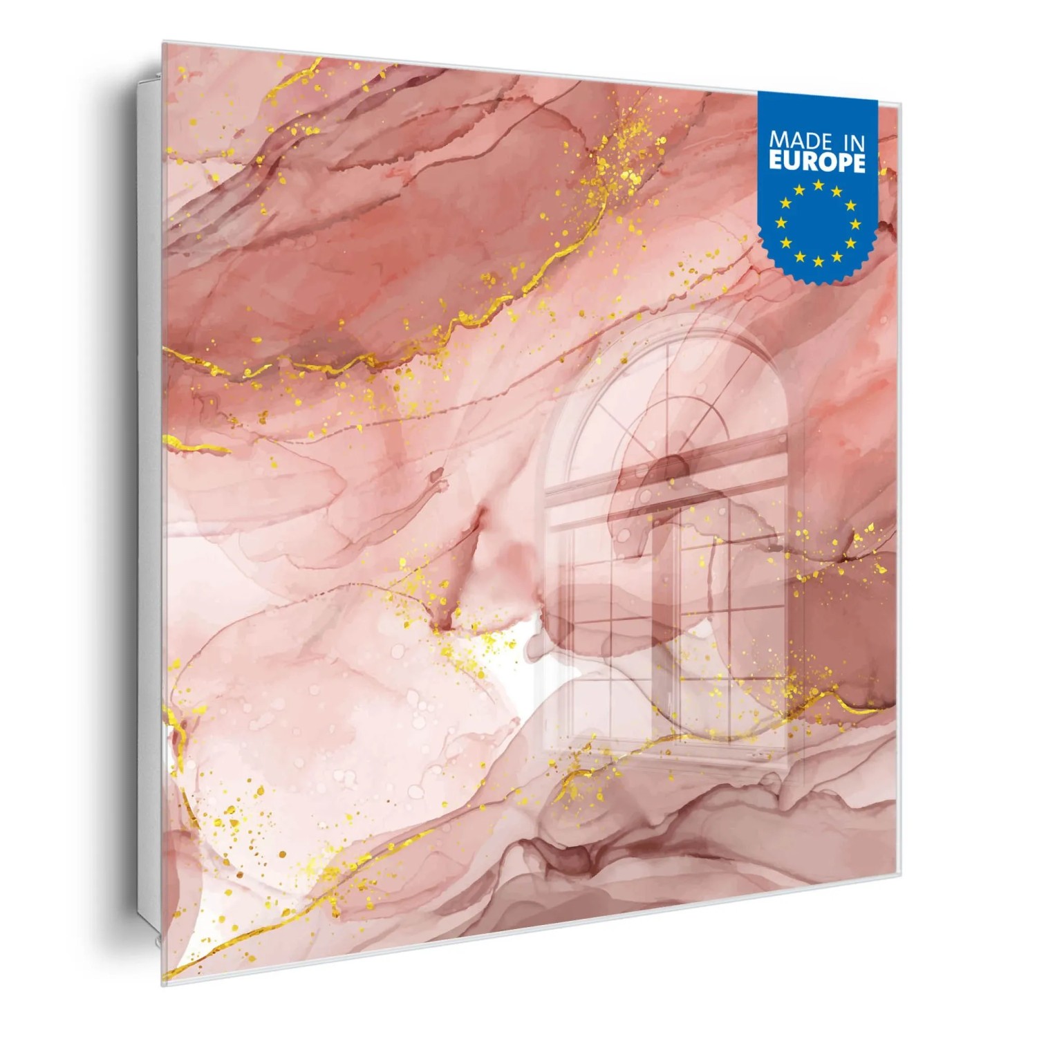 Banjado Großer Schlüsselkasten Glas 30x30cm Weiß Scharnier Rechts 50 Haken günstig online kaufen