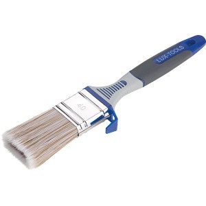LUX Flachpinsel Lasur 40 mm mit Tank, Pinsel für Holzlasuren mit ergonomischem Griff.