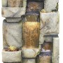 Granimex Wasserwand Inka mit 5 Pflanzzonen, Gartenbrunnen mit LED-Beleuchtung und Wasserfällen.