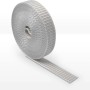 Grauer Schellenberg Rollladengurt Maxi, 23 mm breit und 6 m lang, aufgerollt.