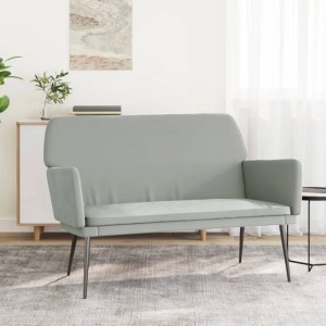 vidaXL Sitzbank Hellgrau 108x79x79 cm Samt 351382