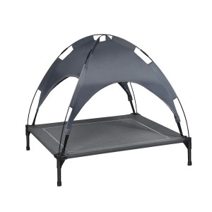 Costway Katzenliege Katzenbett Hundebett mit Baldachin 90 x 81 x 86 cm