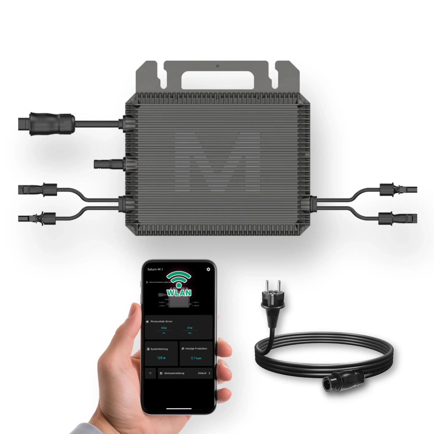 Marstek SATURN MST-MI0800 Micro-Wechselrichter mit WLAN und 5 m Anschlusskabel