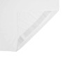 Weißer vidaXL Matratzenschoner 90x200 cm mit wasserdichter TPU-Rückseite und Eckbändern.