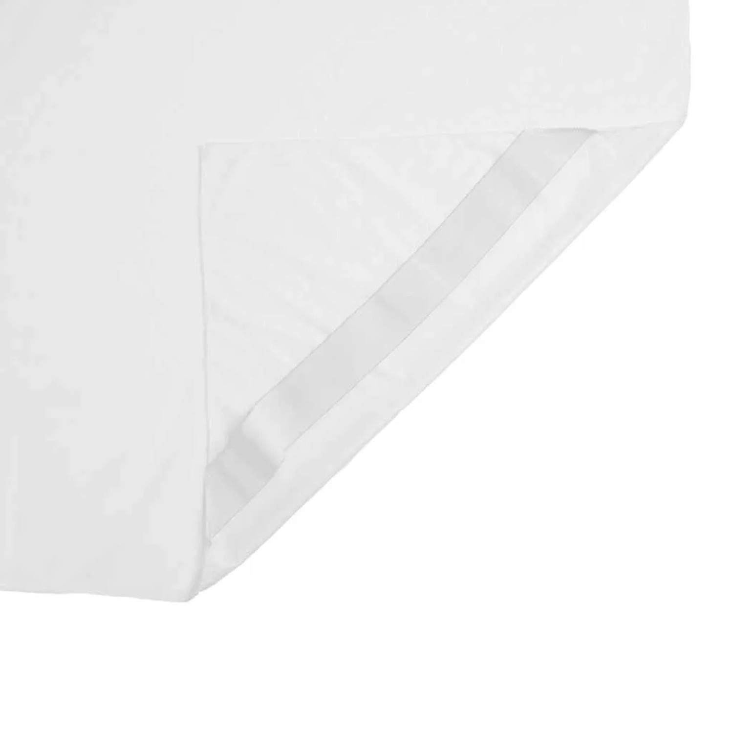Weißer vidaXL Matratzenschoner 90x200 cm mit wasserdichter TPU-Rückseite und Eckbändern.