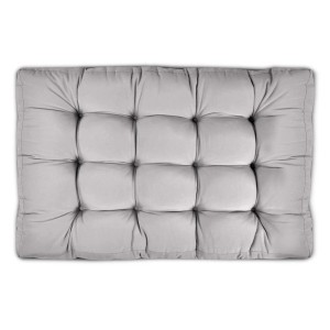 Beautissu Palettenkissen ECO Style, 120x80cm, hellgrau. Sitzkissen für Europaletten, ideal für Indoor & Outdoor.