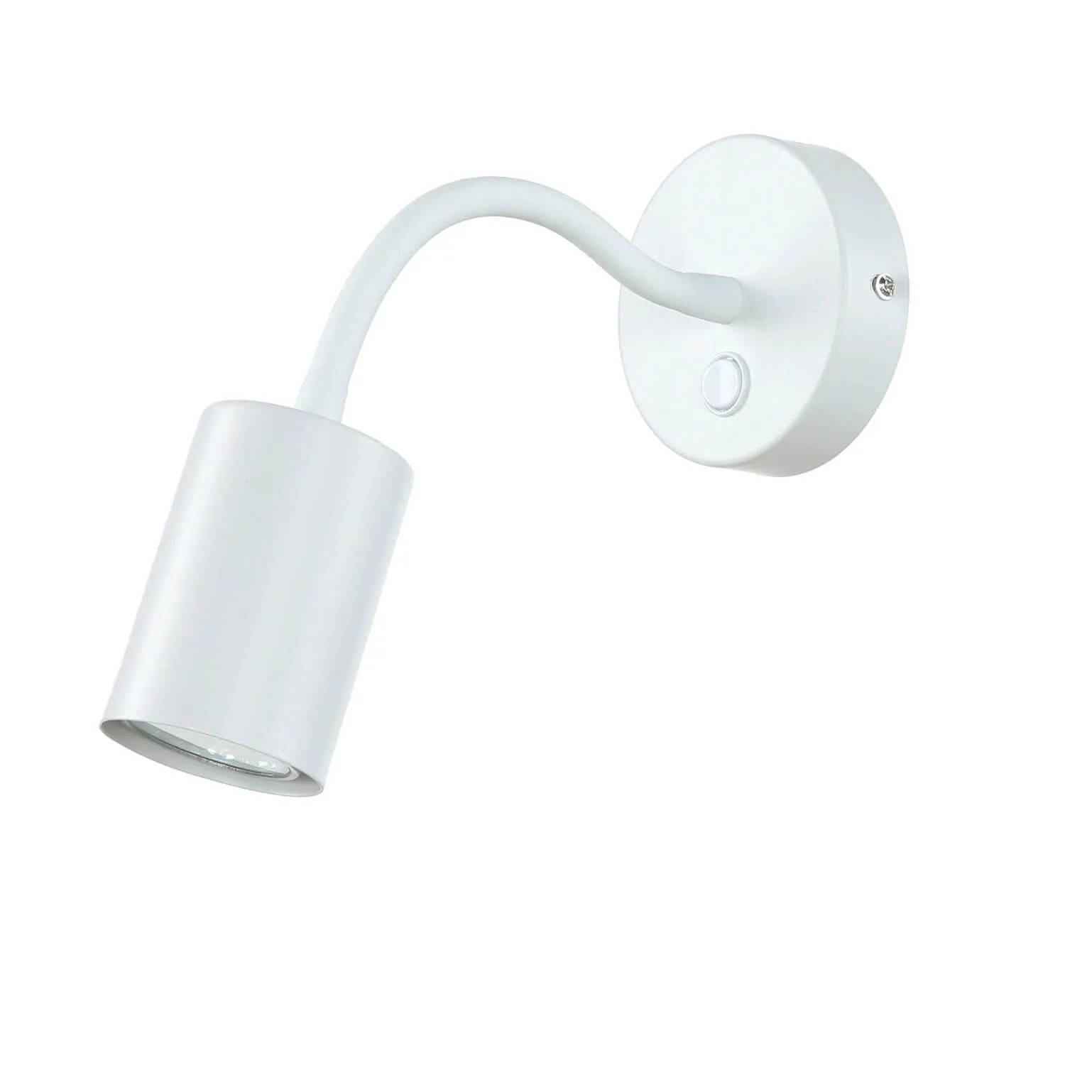 EASYLIGHT Weiße Wandleuchte Mit Schalter Metall Flexarm GU10