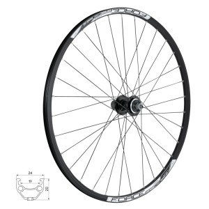 Force Fahrrad Hinterrad 29 Zoll mit Center Lock Aufnahme, schwarz. Laufrad für Reparatur oder Austausch.