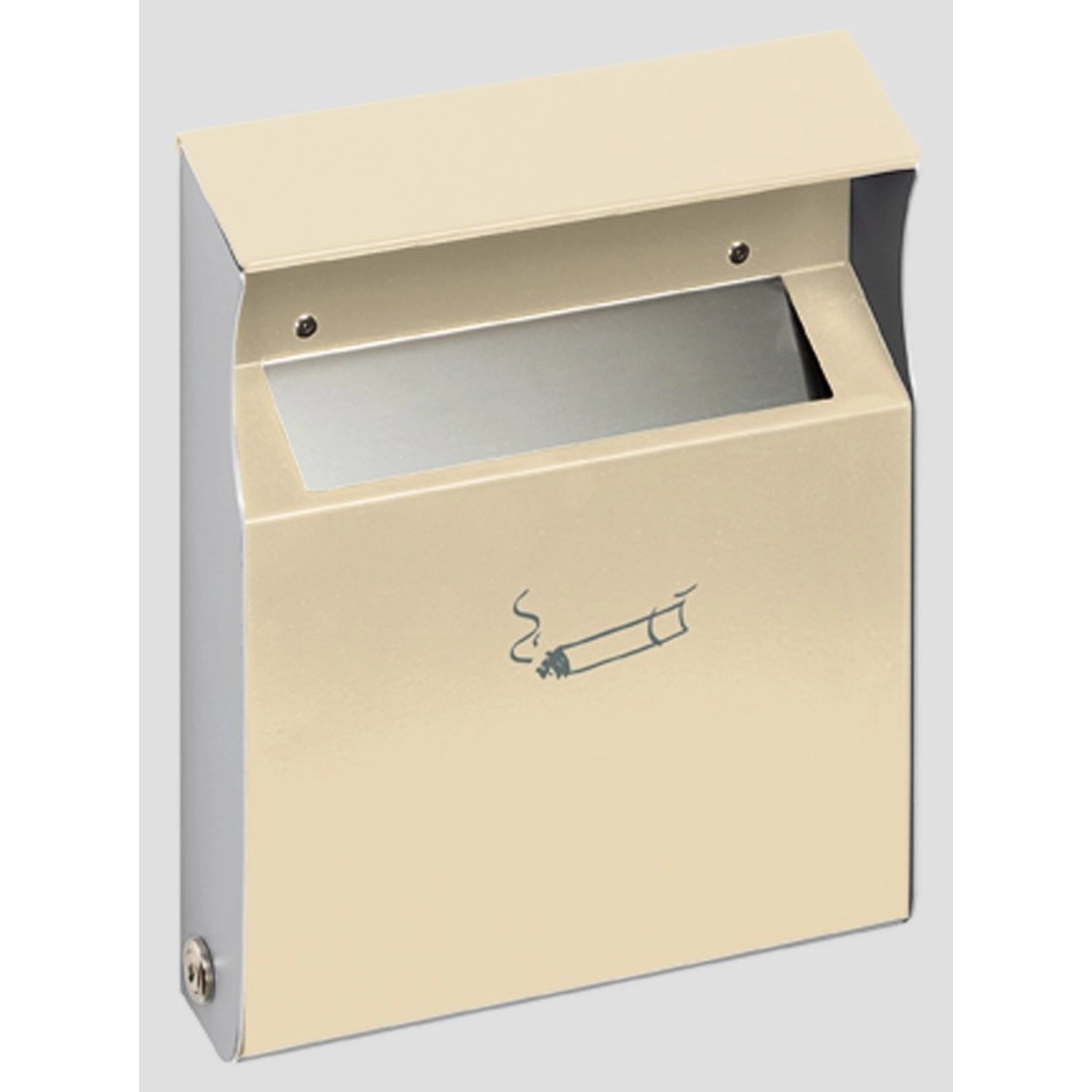 PROREGAL Eckiger Wandascher Mit Einwurfblende  2 Liter HxBxT 30 x 23 x 6 cm günstig online kaufen