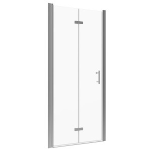 Aquabatos Duschtür, 90x195cm, Falttür mit ESG Glas und Nano-Beschichtung.