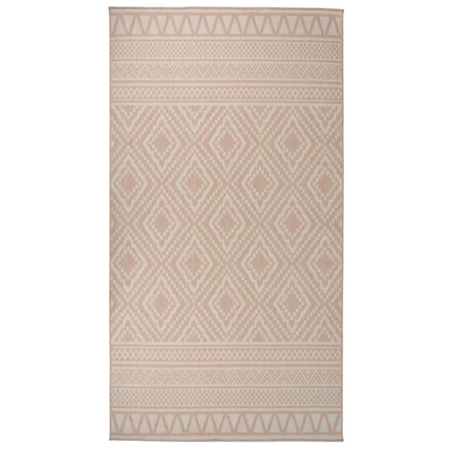 vidaXL Outdoorteppich Flachgewebe 80x150 Cm Braun Gestreift 1124032 günstig online kaufen