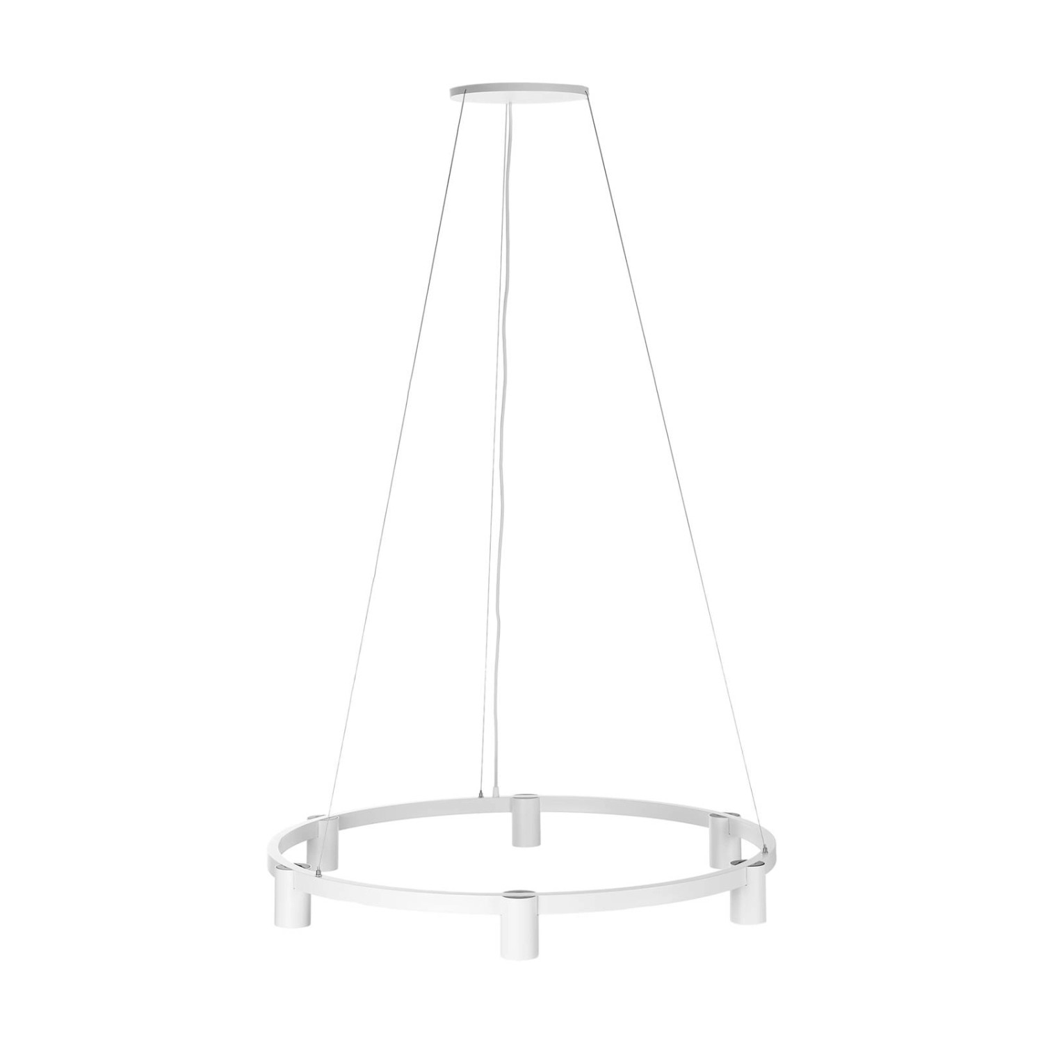 Arcchio Pendelleuchte Brinja 10008702 Modern in Weiß aus Aluminium 6-flammi günstig online kaufen