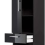 Posseik Bad-Hochschrank Rima in Anthrazit, 40 cm breit, mit offenen Fächern, Schublade und Tür.