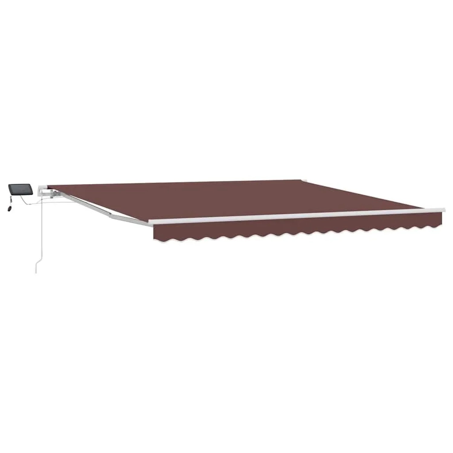 vidaXL Markise Manuell mit LED Braun 400x300 cm 3215379