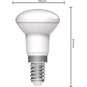 LED-Leuchtmittel E14 Pilzkopf, 2,2W, 250lm, Ø 3,9cm x 6,7cm. Kompakte LED Lampe.