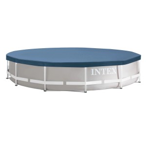 Intex Abdeckplane Ø 366 cm, blaue Poolabdeckung für Frame Pool, schützt vor Verschmutzung.