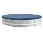 Intex Abdeckplane Ø 366 cm, blaue Poolabdeckung für Frame Pool, schützt vor Verschmutzung.