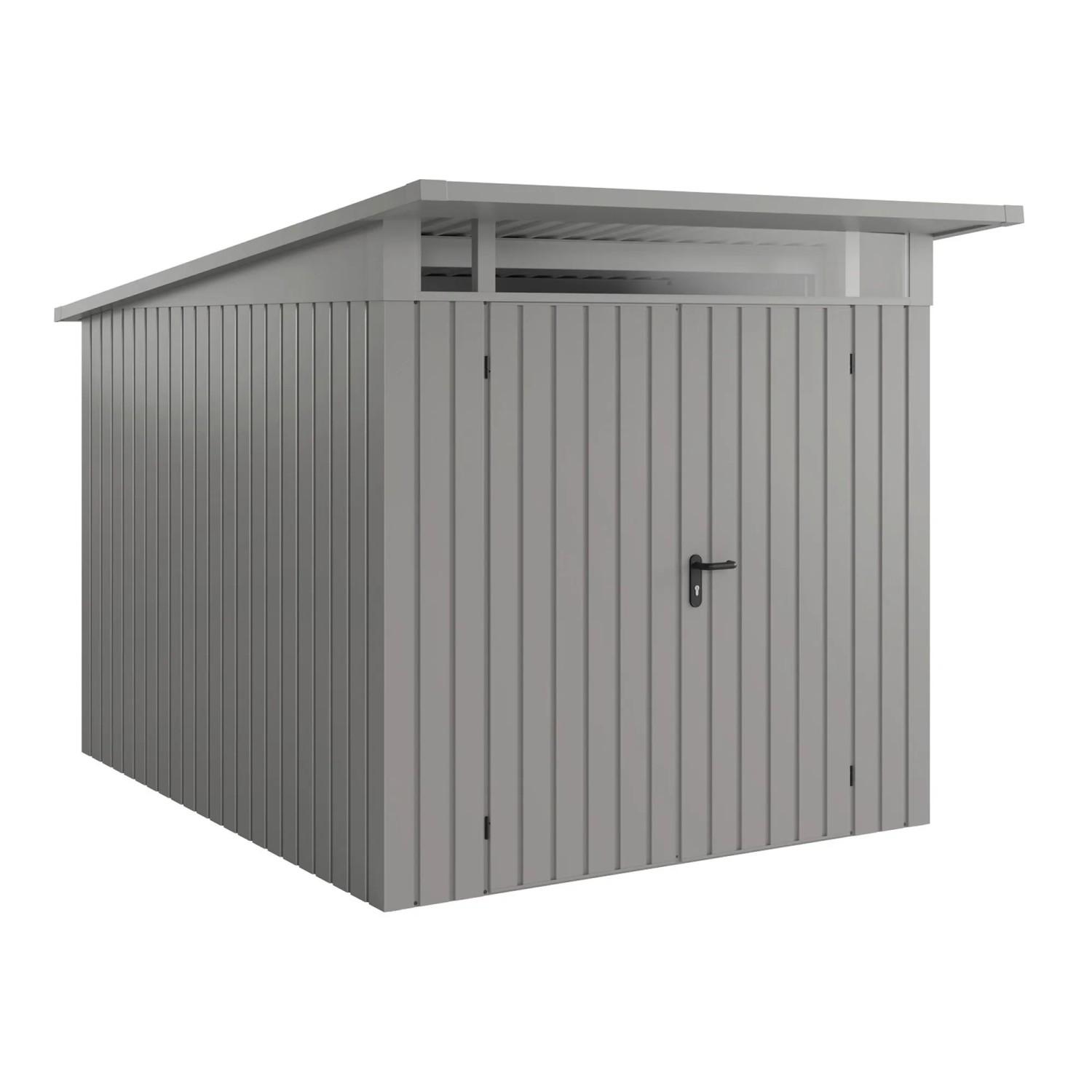 EcoStar Gerätehaus Euroline Pultdach 229 cm x 310 cm Graualuminium 2-flg.