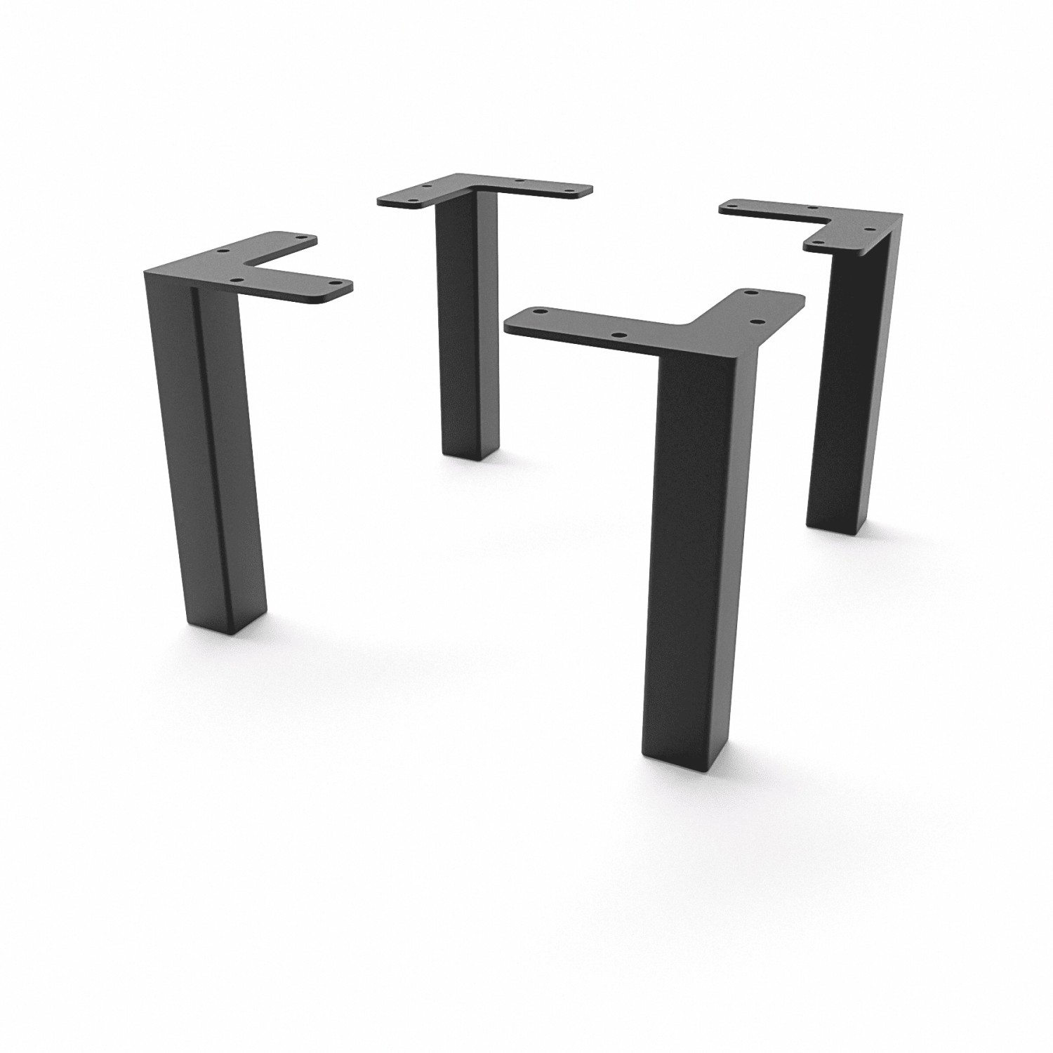 HEVVA Möbelfüße LUZERN Schwarz 15 cm Hoch 4er Set