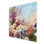 Banjado 2-teilige Glas Herdabdeckplatte 30x52cm mit Blumenmotiv Sommerstrauß.