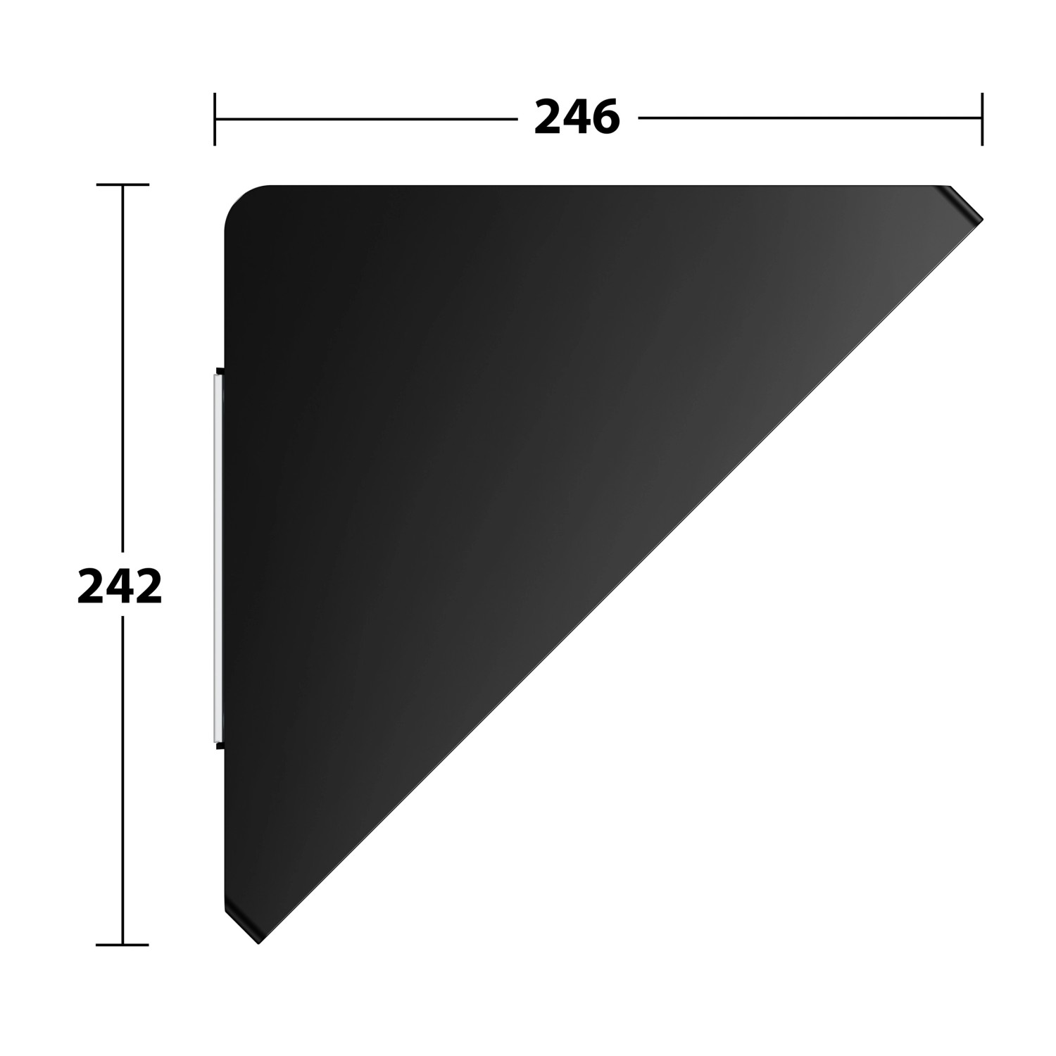 Keuco Eckduschablage Rose, schwarz-matt, aus Aluminium, zur Montage in der Dusche oder Bad.