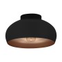Eglo Deckenleuchte Mogano, 1-flammig, schwarz-kupferfarben. Runde Deckenlampe für E27 Leuchtmittel.