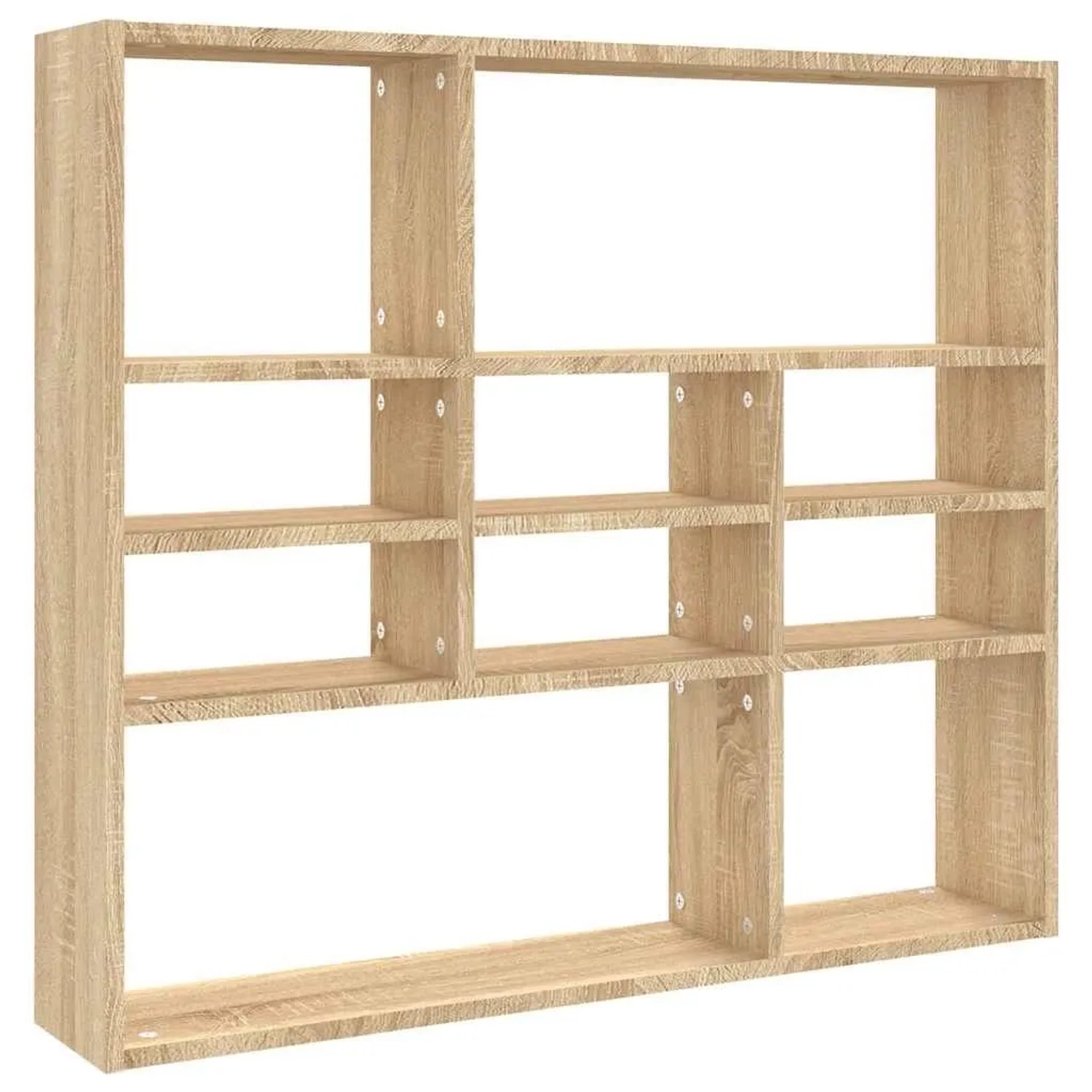 vidaXL Wandregal Sonoma-Eiche 90x16x78 cm Holzwerkstoff 802942