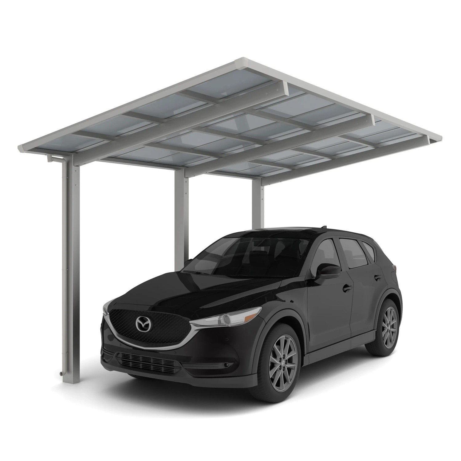 Ximax Alu Carport Linea Typ 110 Edelstahl-Look XS 243 x 556 cm Sonderfertig günstig online kaufen