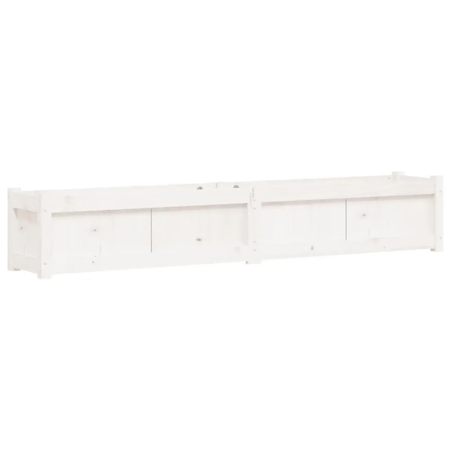 vidaXL Pflanzkübel Weiß 180x31x31 cm Massivholz Kiefer 837496