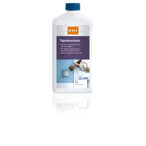 OBI Tapetenschutz 1 l Flasche. Acrylat-Schutzanstrich für Tapeten, Farbanstriche, Spachteltechniken. Schützt vor Schmutz & Feuchtigkeit.