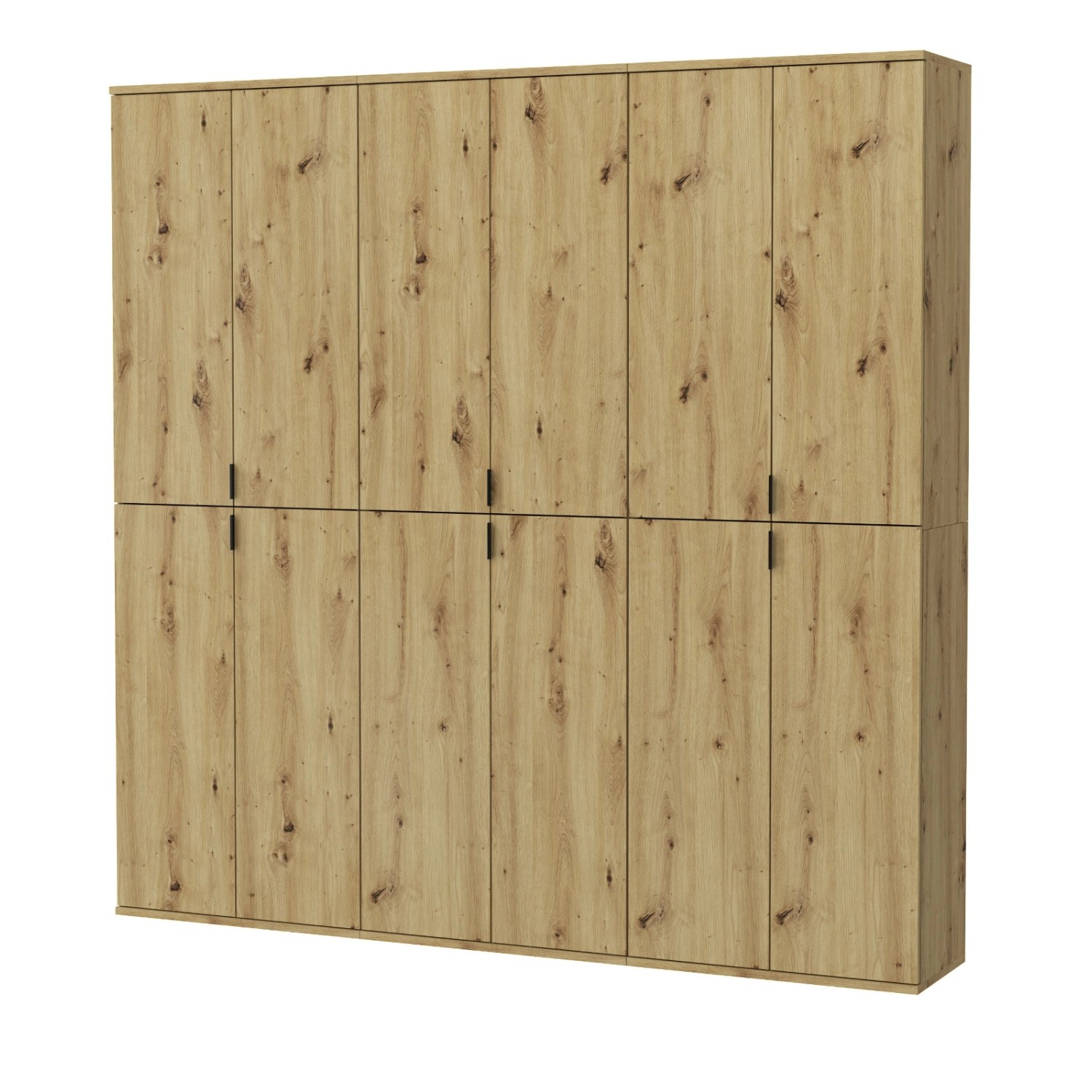 Inn.Furn Garderobenschrank Eiche Artisan 183 cm mit Spiegel Line-Up günstig online kaufen