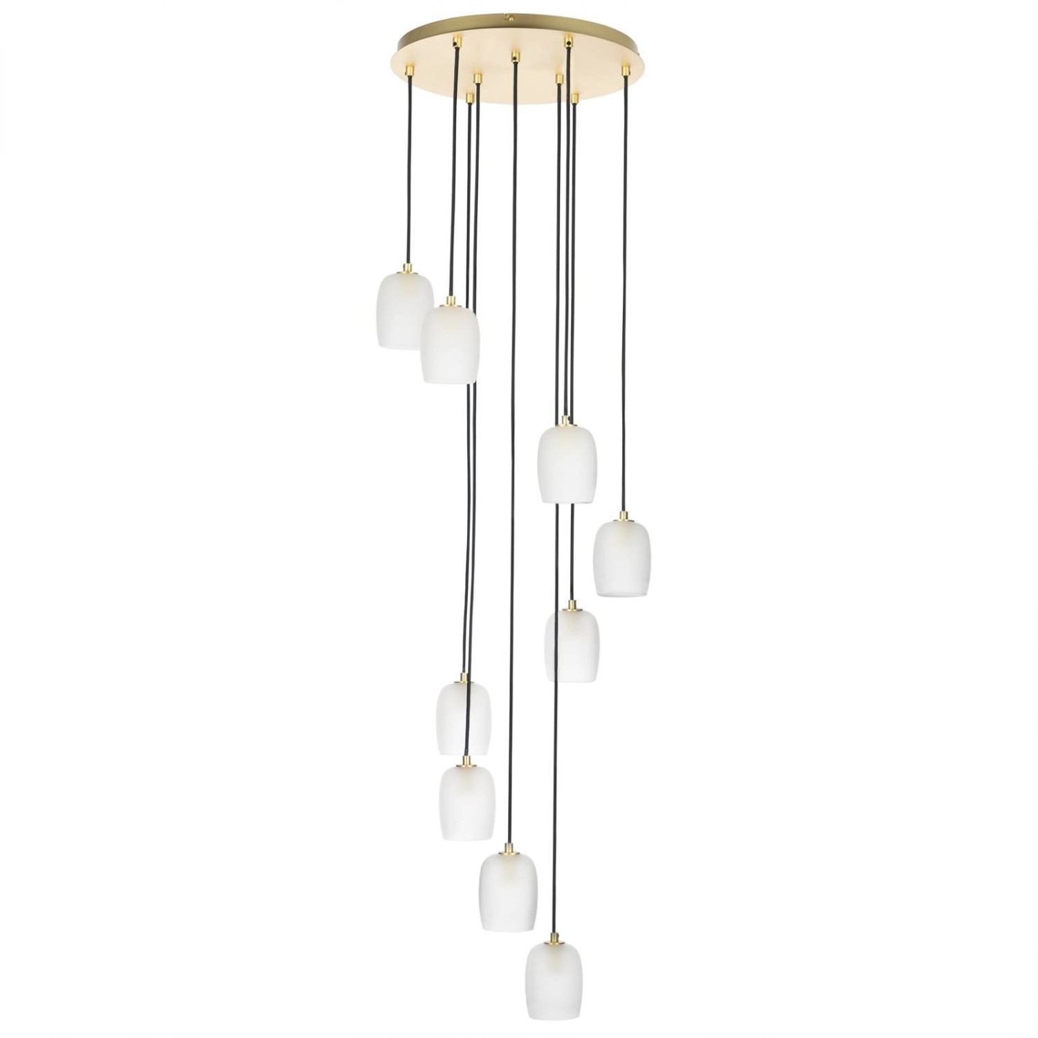 Lucande Pendelleuchte Taylan 9639758 Design Modern in Weiß aus Metall 9-fla günstig online kaufen