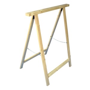 Holz Klappbock/Arbeitsbock Profi mit Kette, 75x90cm, ideal für Baustelle und Werkstatt.