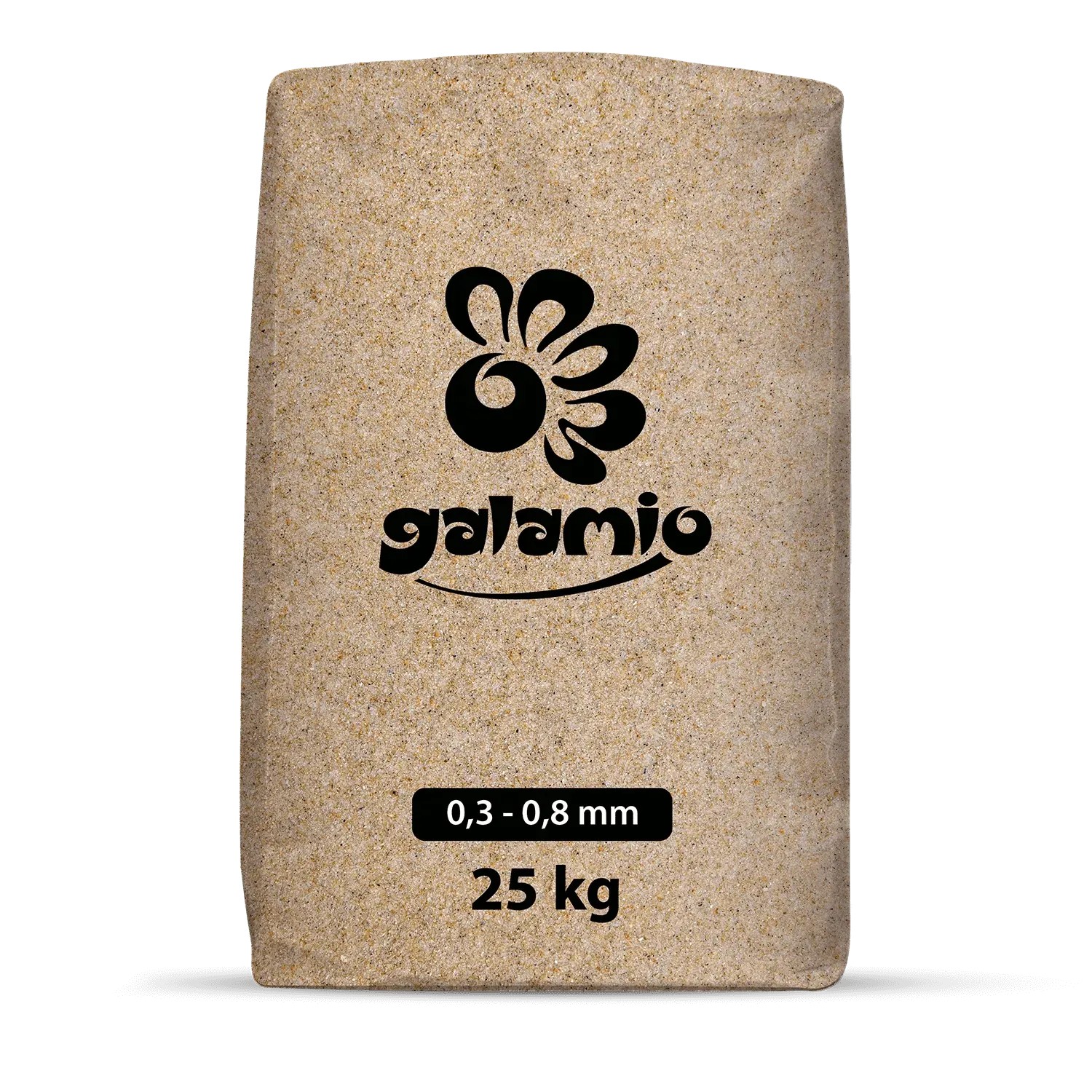 Sack Galamio Quarzsand, 0,2-2,0 mm, 25 kg, für Aquarien, Terrarien und als Vogelsand.