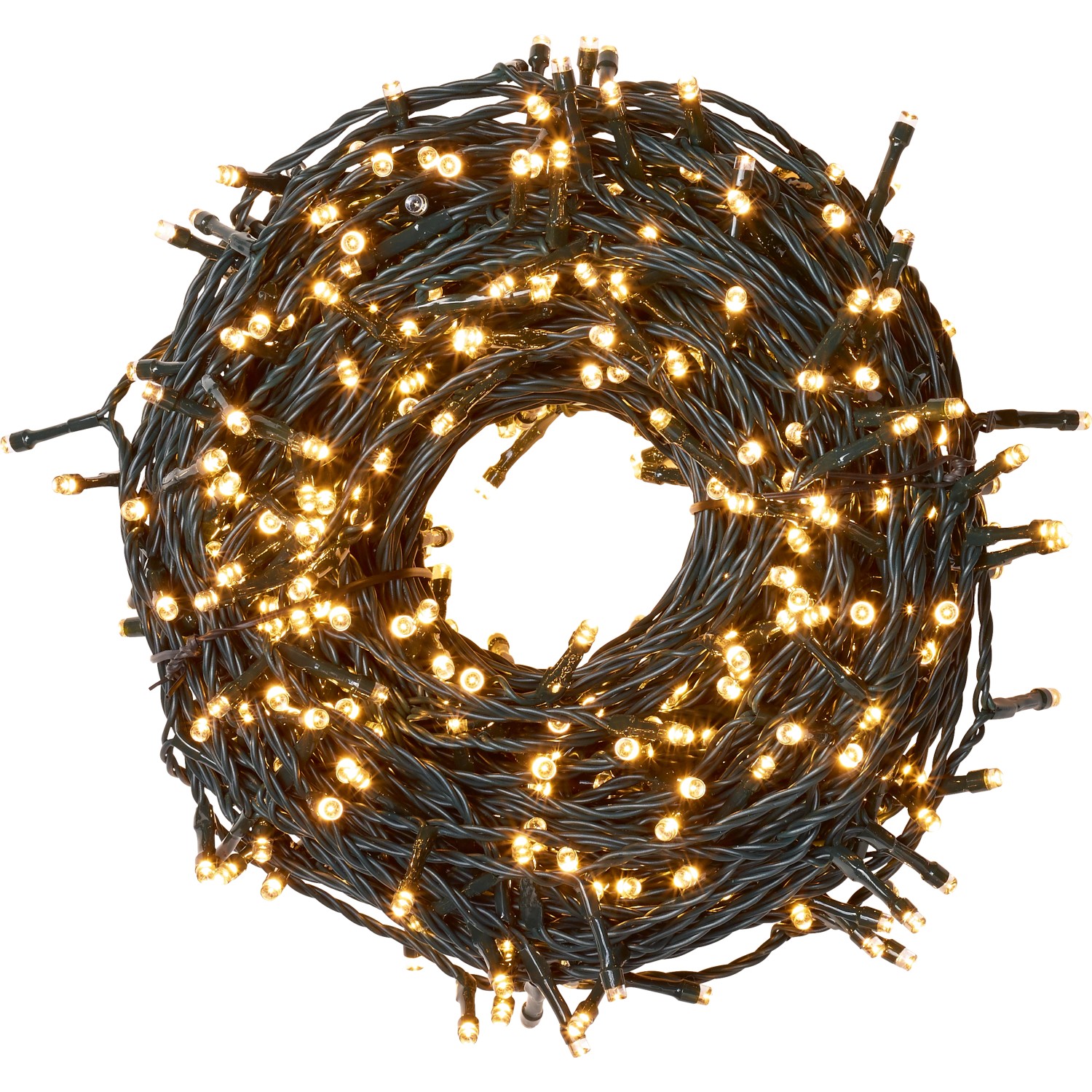 LED Lichterkette 1000 LEDs Warmweiß Grünes Kabel mit Timer-Funktion