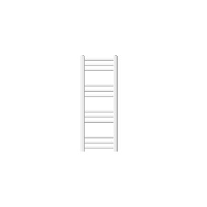 Weißer LuxeBath Badheizkörper, 300x800 mm, mit Seitenanschluss. Heizkörper für Bad und Handtücher.
