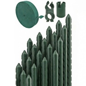 TTL GARDEN Rankstäbe 90cm 20er Set 11mm Kunststoffbeschichtet Pflanzstäbe Rankhilfe Tomatenstab Für Garten Gewächshaus