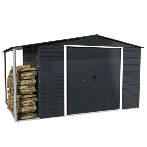 DURAMAX Metall-Gerätehaus Alpine 3x2,4m mit Anbau in Anthrazit