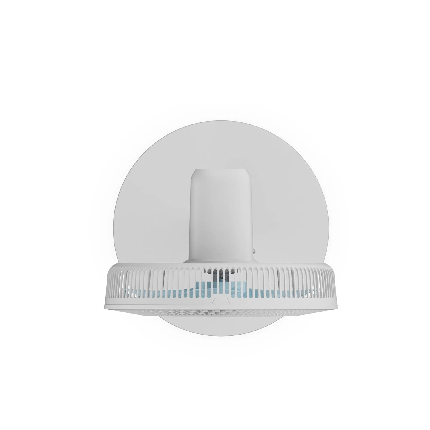 Weißer Midea Standventilator mit leisem DC-Motor und patentiertem Doppel-Flügeldesign.