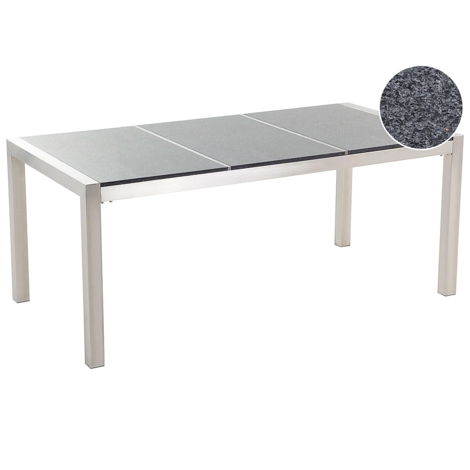 Beliani Gartentisch GROSSETO Dunkelgrau 180x90x74 günstig online kaufen