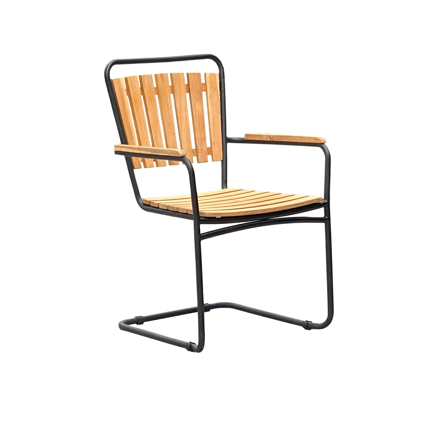 Garden Pleasure Freischwinger Covina 4er Set 86 x 60 x 63 cm Braun-Schwarz günstig online kaufen