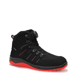 Elten Sicherheitsstiefel Maddox Boa, schwarz-rot, Gr. 44, S3 ESD, für sicheres Arbeiten.