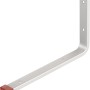 Gerader Wandhalter aus Aluminium mit roter Gummikappe, Tragkraft 10 kg.