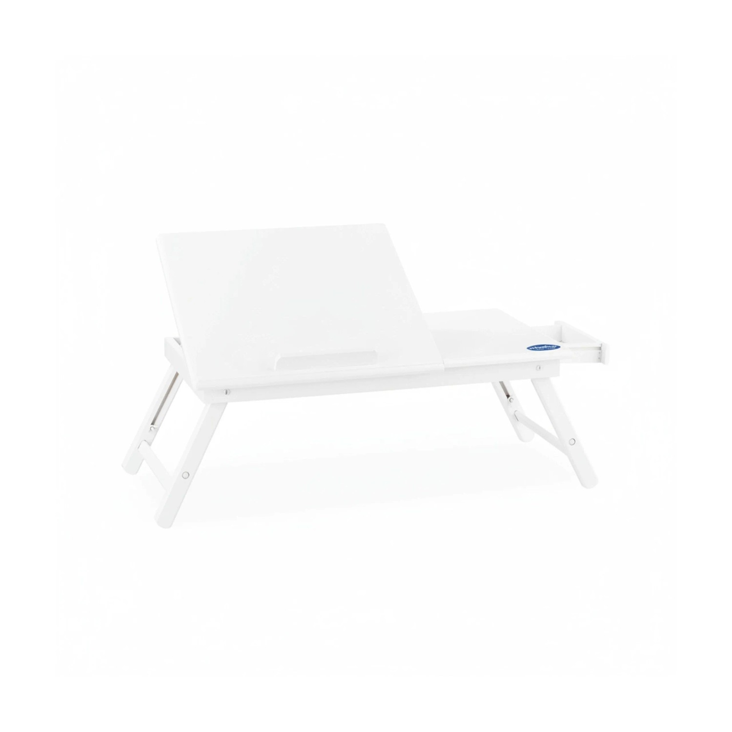Relaxdays Laptoptisch Bambus Weiß Klappbar Höhenverstellbar 24 cm x 60 cm x 35 cm 2,5 kg