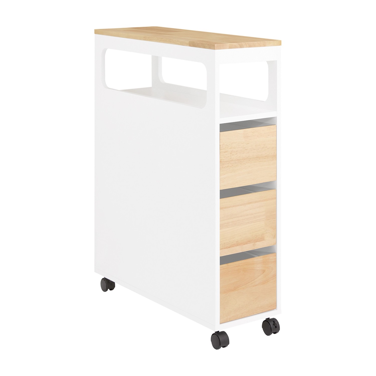 SoBuy Nischenregal mit 3 Schubladen und 1 Abnehmbaren Tablett BZR54-II-WN günstig online kaufen