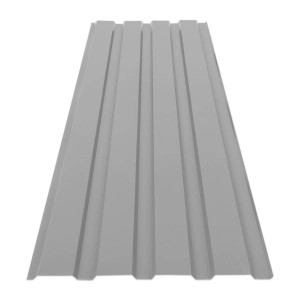 Helles graues Karat Trapezblech 115x45cm, 15er Set Profilblech inkl. Schrauben für Dach und Wand.