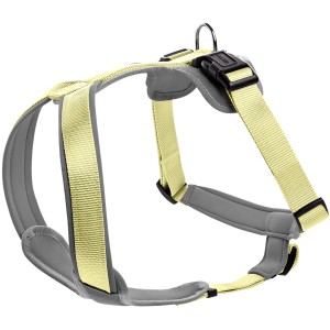 Hellgrünes Hunter Neopren Hundegeschirr Gr. M/2 aus Nylon mit weicher Polsterung.