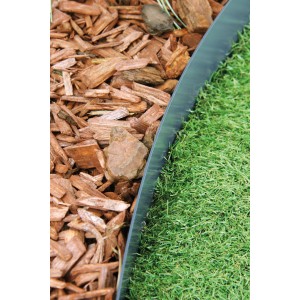 Bellissa Rasenkante Spina, Anthrazit, 2er Set. Flexible Beeteinfassung aus Stahl für Rasen und Garten.