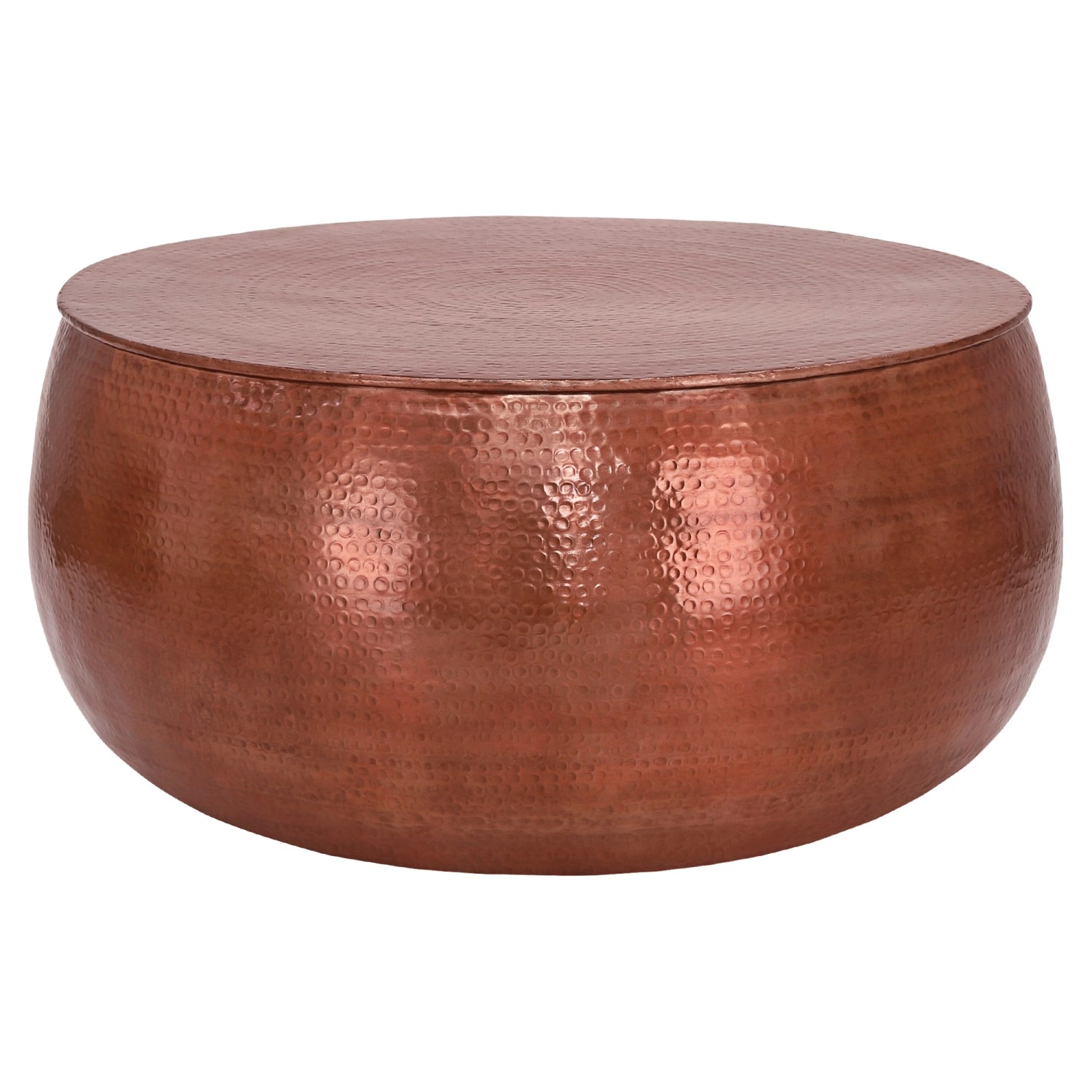 Womo-Design Couchtisch 90x45 cm Kupfer Hammerschlag-Design Runde günstig online kaufen